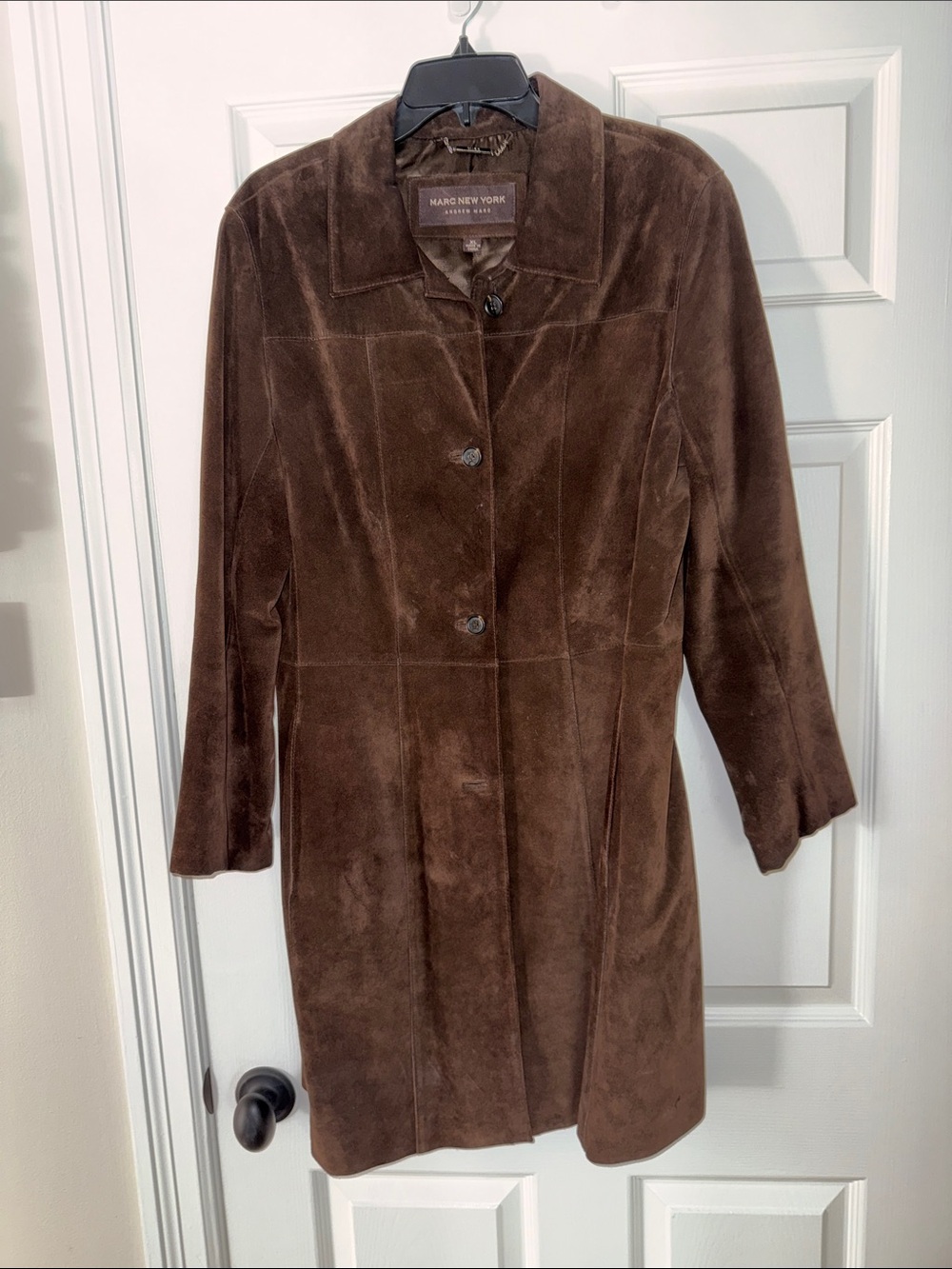 Marc New York Brown Suede Button-Front Jacket